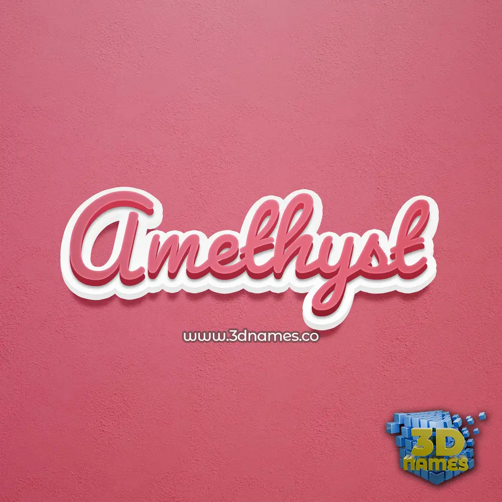 amethyst in Red Scribble style - 3D name wallpaper