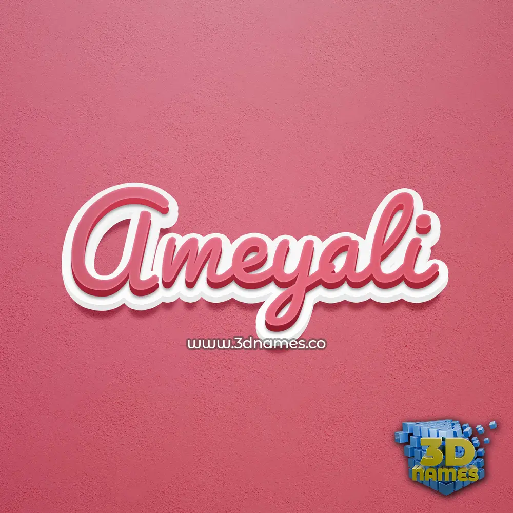 ameyali in Red Scribble style - 3D name wallpaper