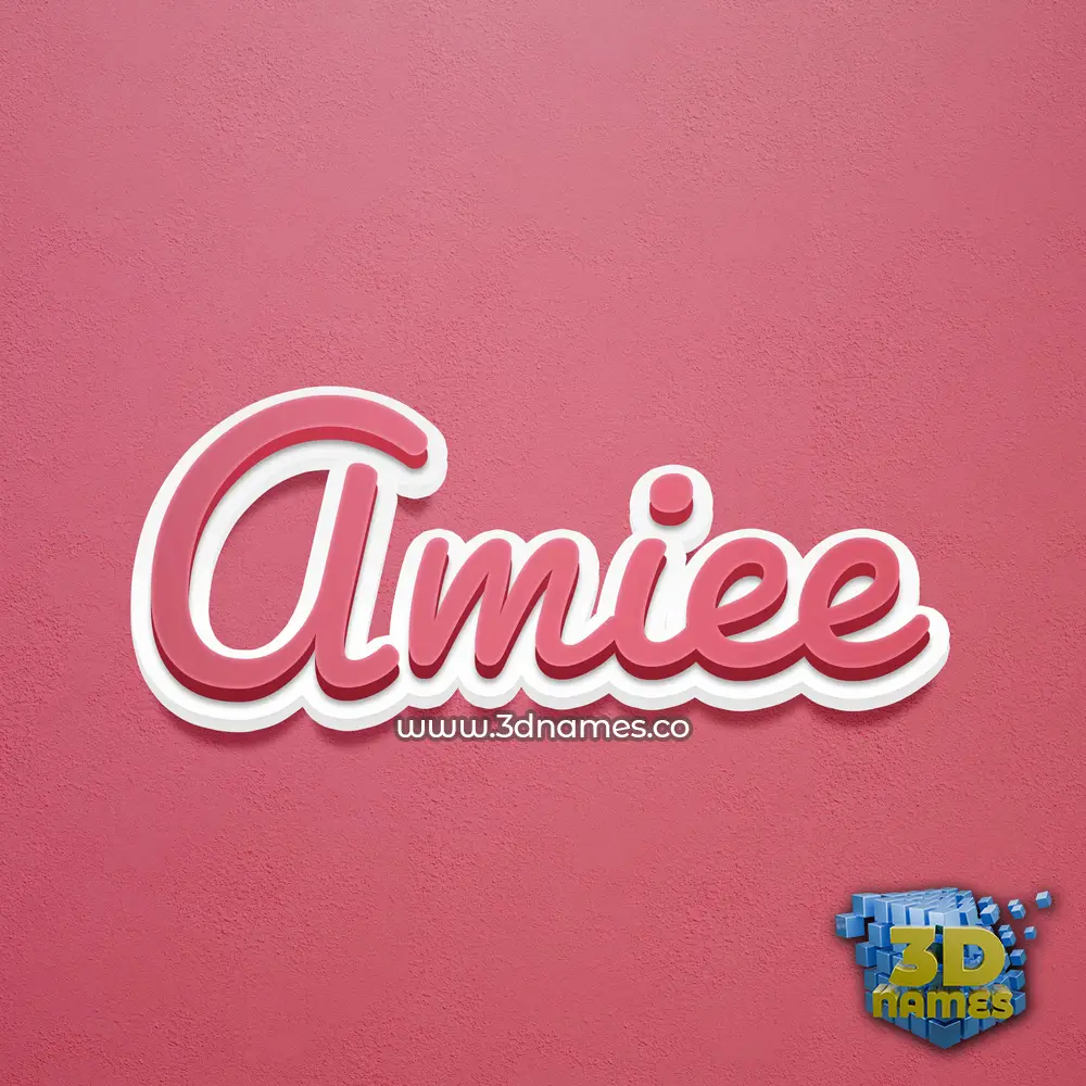 amiee in Red Scribble style - 3D name wallpaper