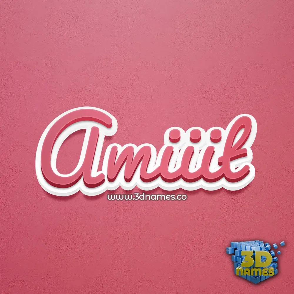 amiiit in Red Scribble style - 3D name wallpaper