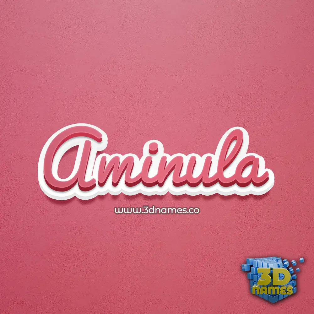 aminula in Red Scribble style - 3D name wallpaper