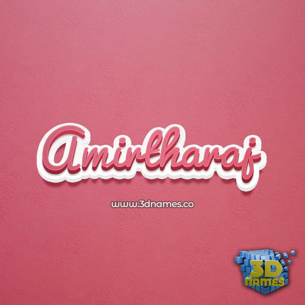 amirtharaj in Red Scribble style - 3D name wallpaper