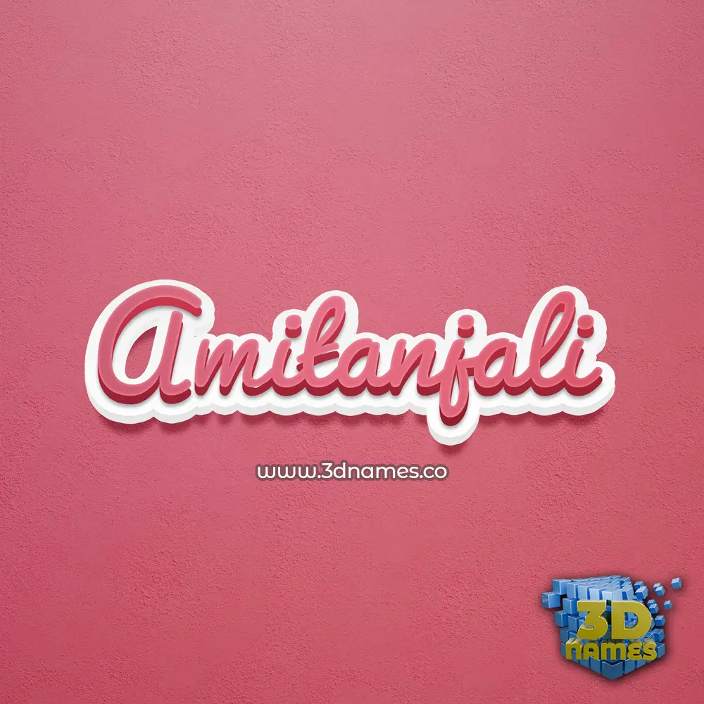 amitanjali in Red Scribble style - 3D name wallpaper