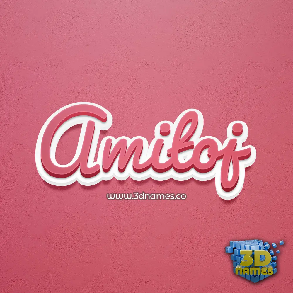 amitoj in Red Scribble style - 3D name wallpaper