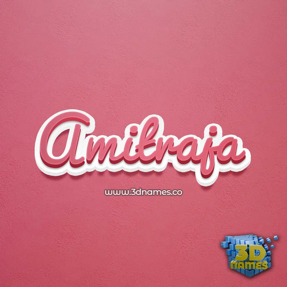amitraja in Red Scribble style - 3D name wallpaper