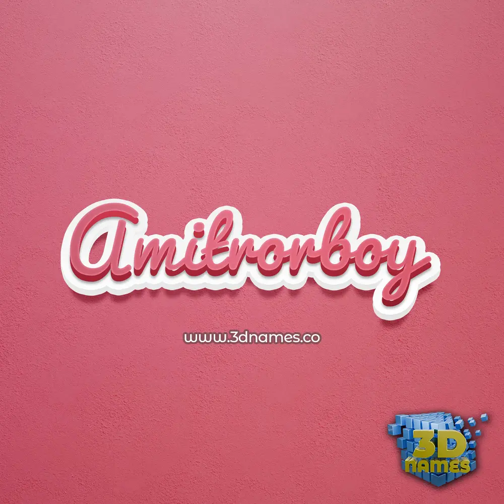 amitrorboy in Red Scribble style - 3D name wallpaper