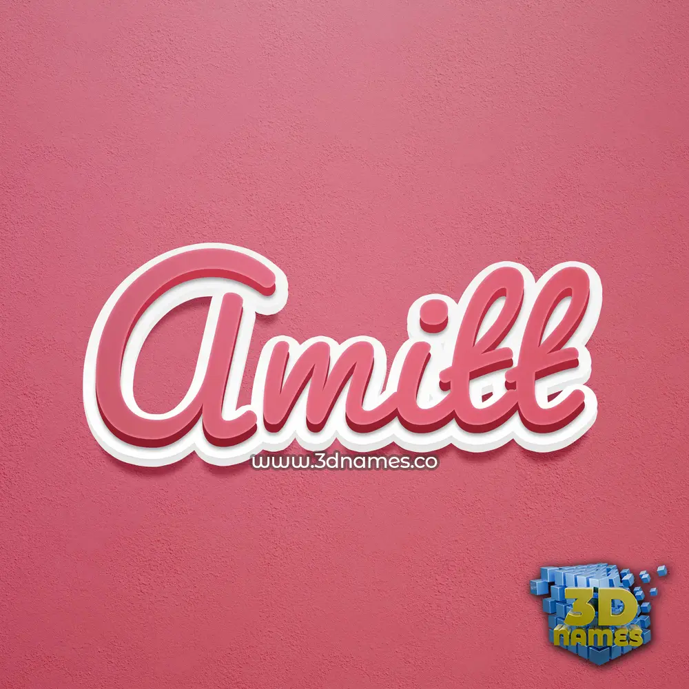 amitt in Red Scribble style - 3D name wallpaper