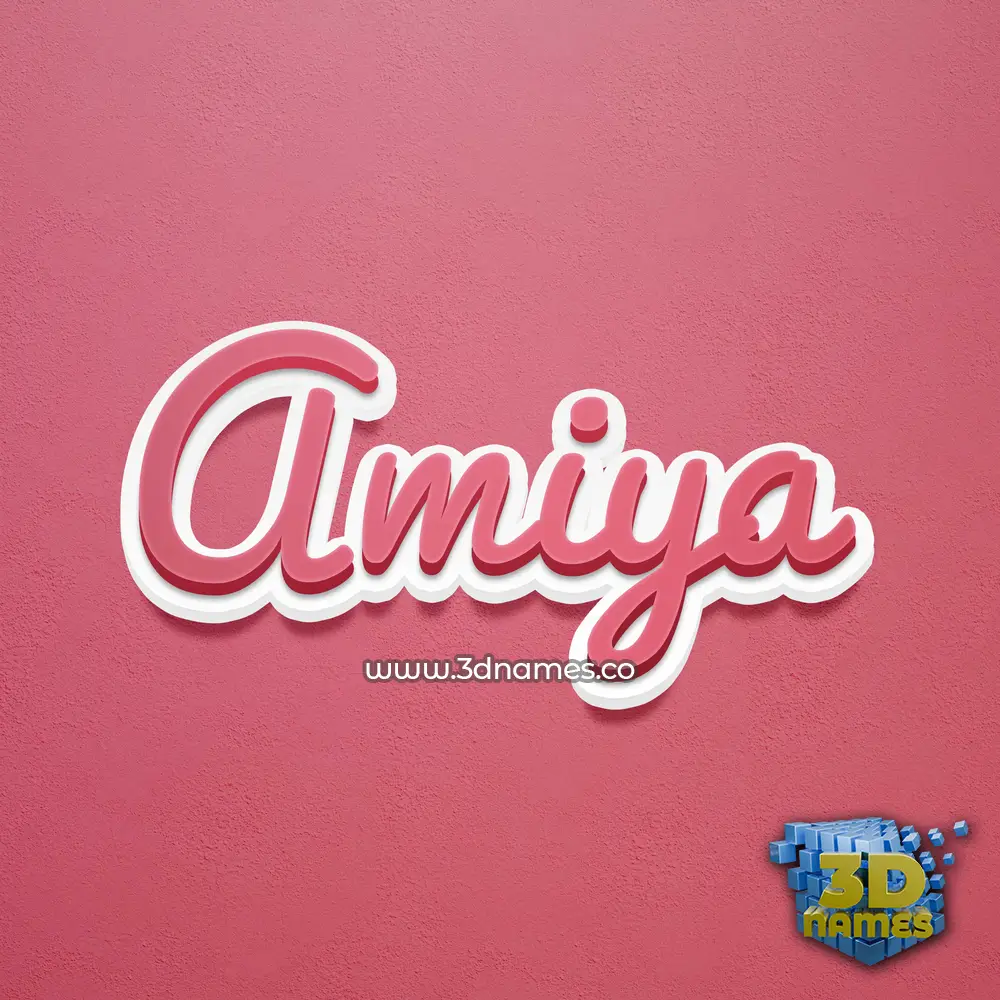 amiya in Red Scribble style - 3D name wallpaper