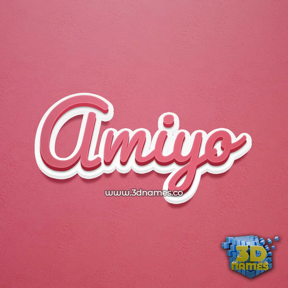 amiyo in Red Scribble style - 3D name wallpaper