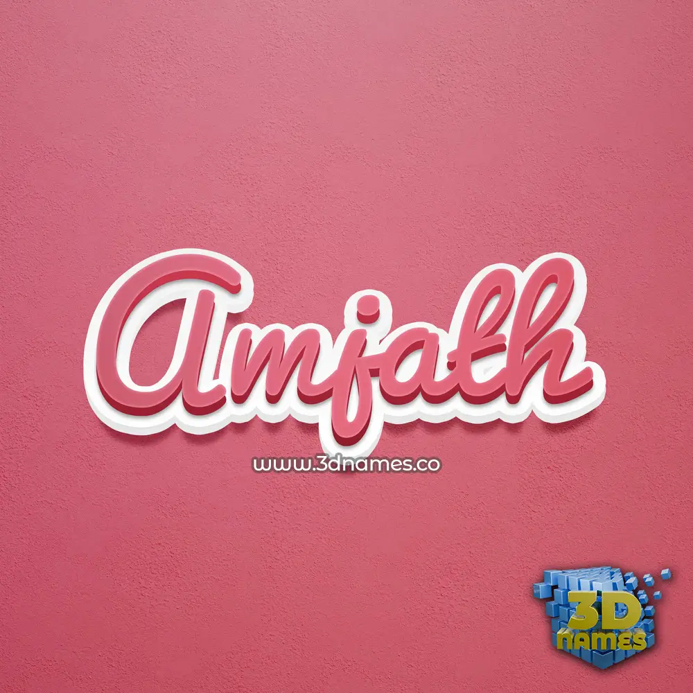 amjath in Red Scribble style - 3D name wallpaper