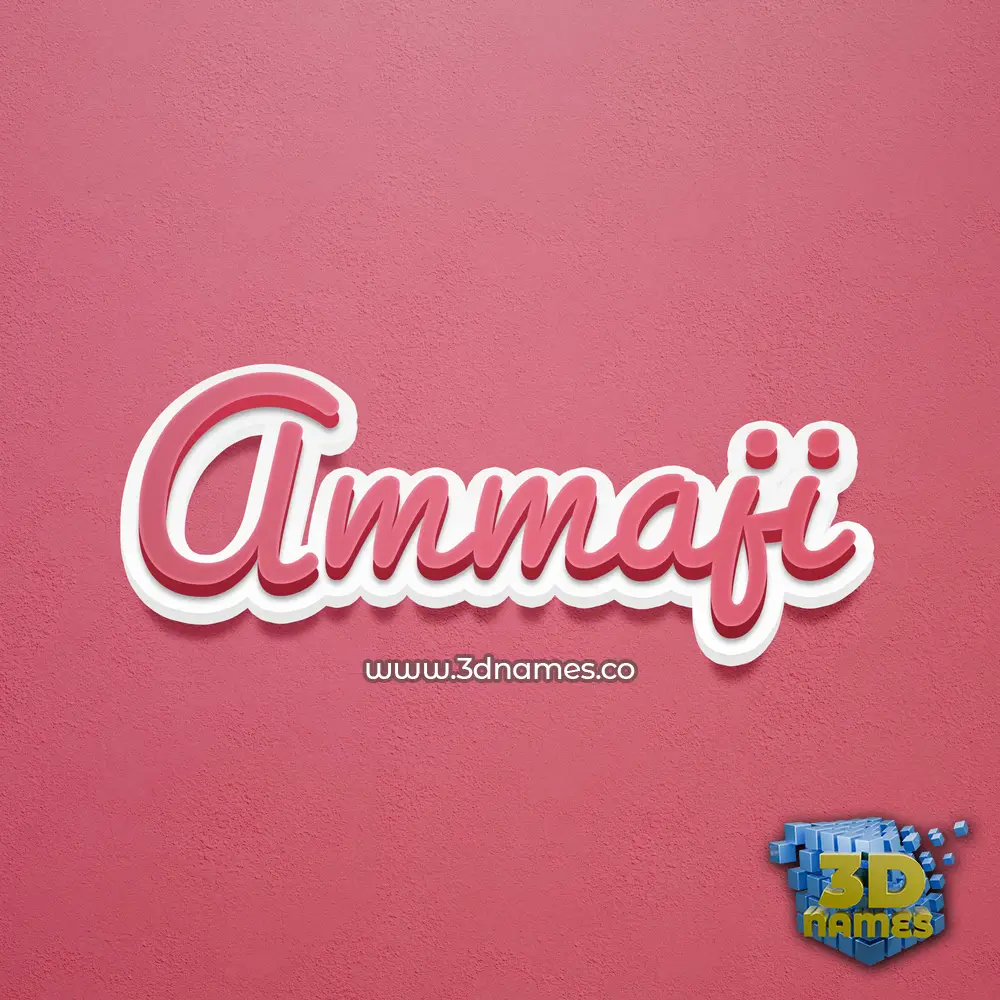 ammaji in Red Scribble style - 3D name wallpaper
