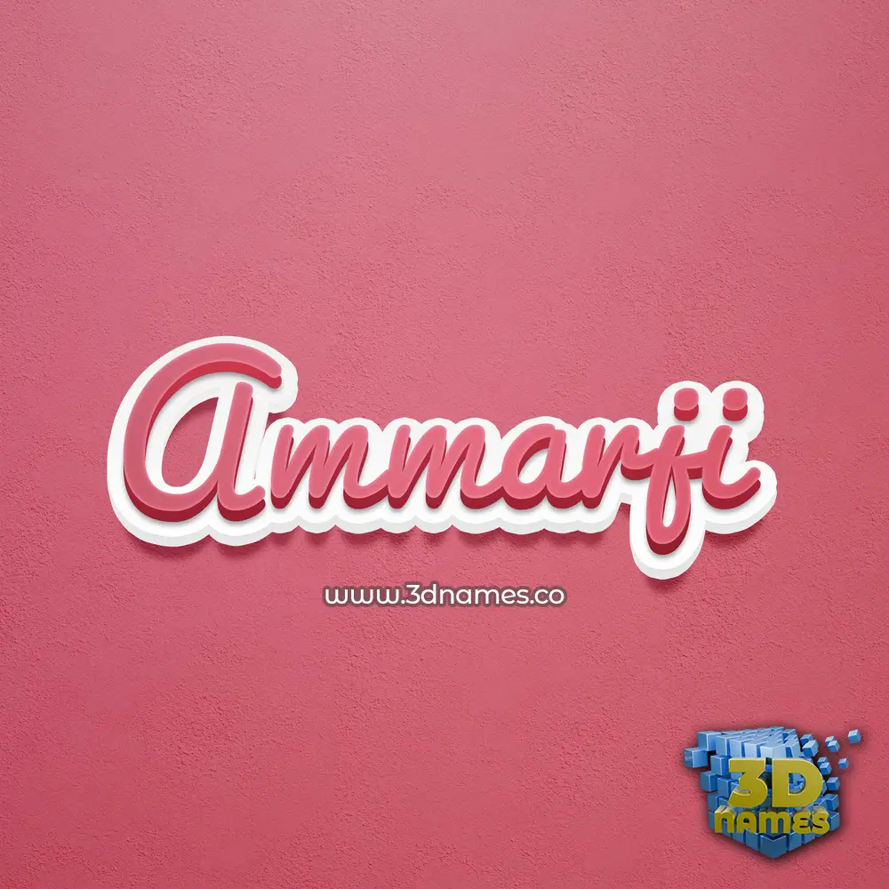 ammarji in Red Scribble style - 3D name wallpaper