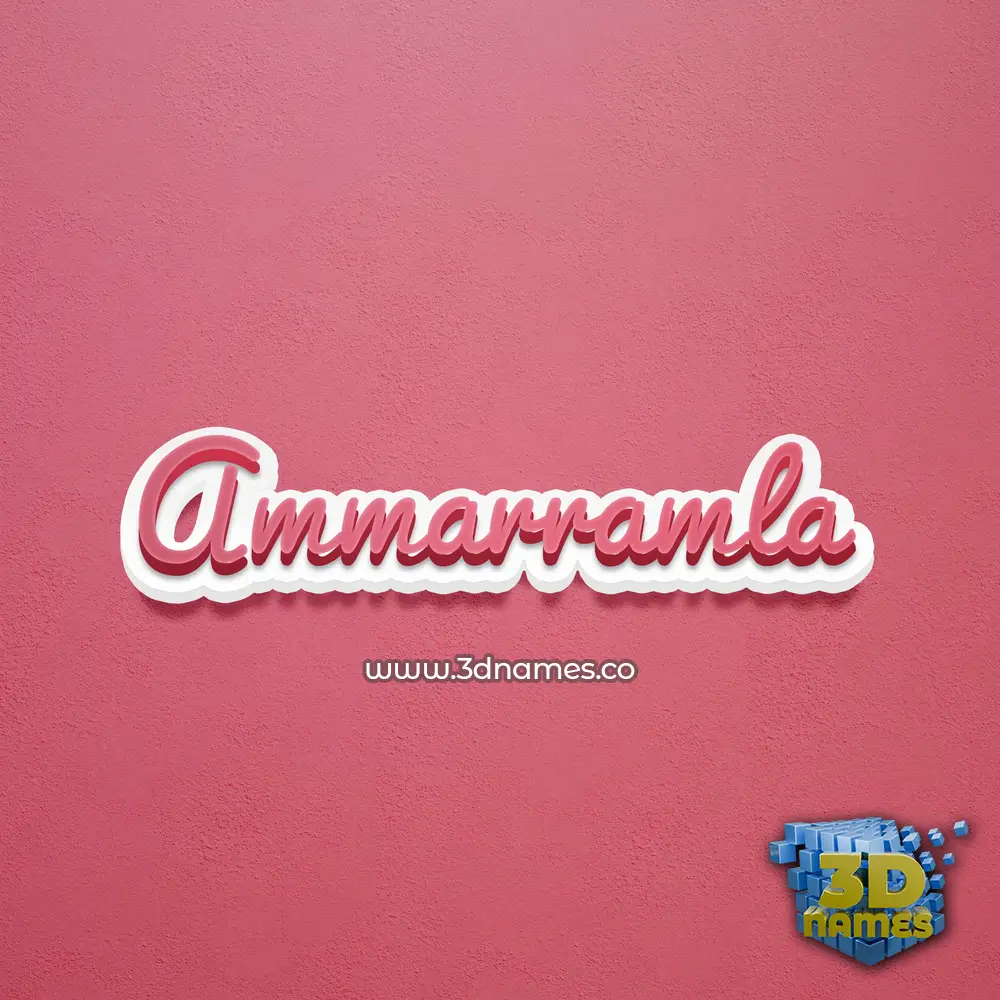 ammarramla in Red Scribble style - 3D name wallpaper