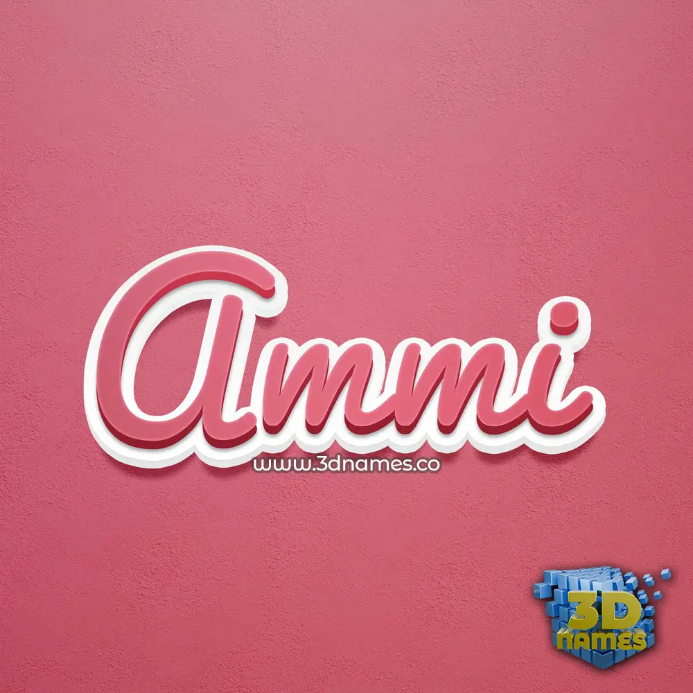 ammi in Red Scribble style - 3D name wallpaper