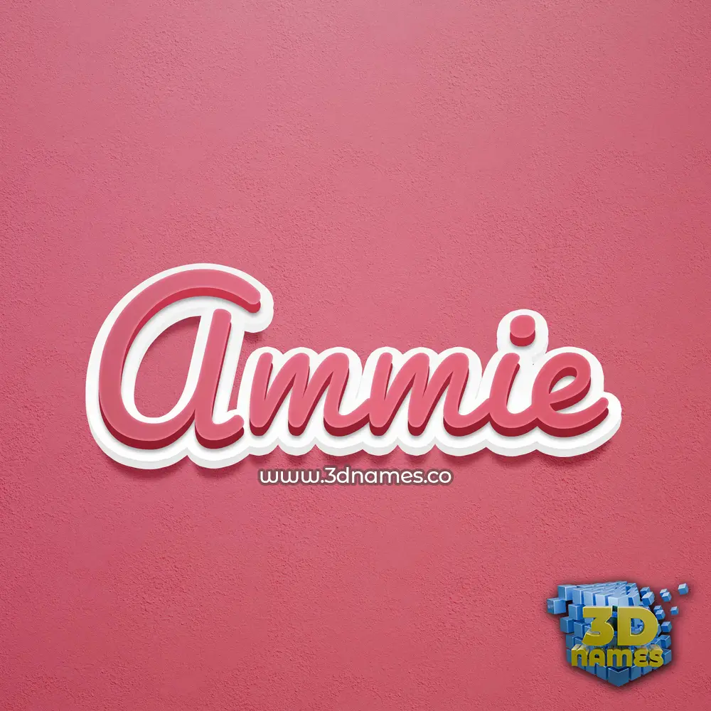 ammie in Red Scribble style - 3D name wallpaper