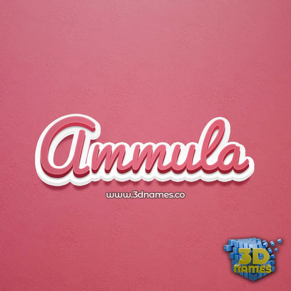 ammula in Red Scribble style - 3D name wallpaper