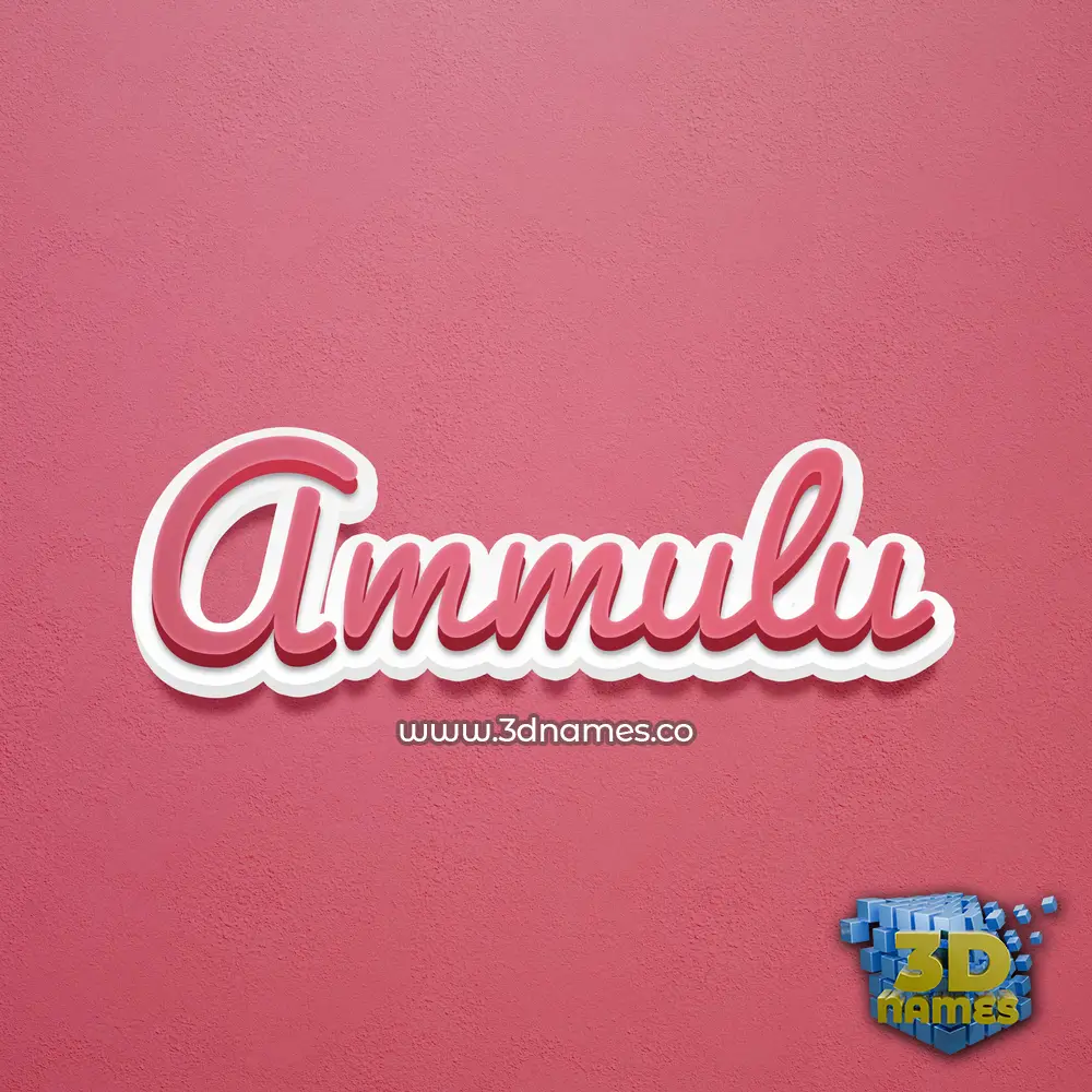 ammulu in Red Scribble style - 3D name wallpaper