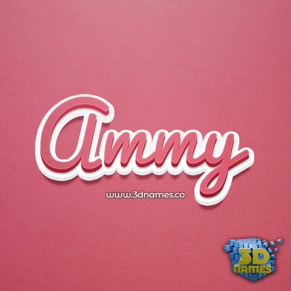 ammy in Red Scribble style - 3D name wallpaper