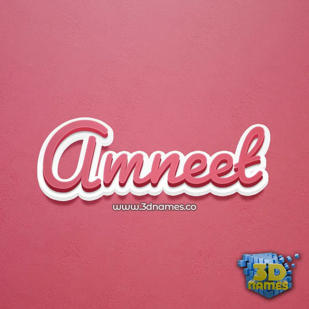 amneet in Red Scribble style - 3D name wallpaper