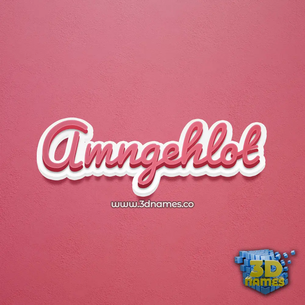 amngehlot in Red Scribble style - 3D name wallpaper