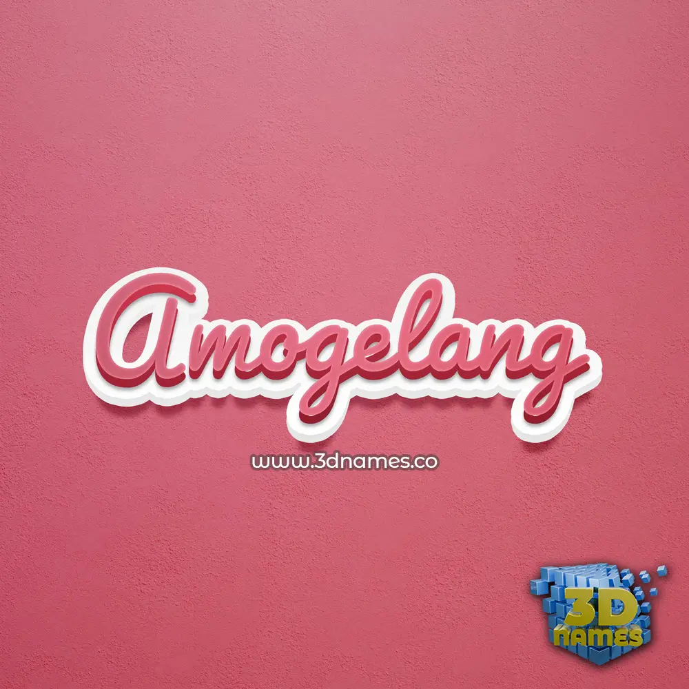 amogelang in Red Scribble style - 3D name wallpaper