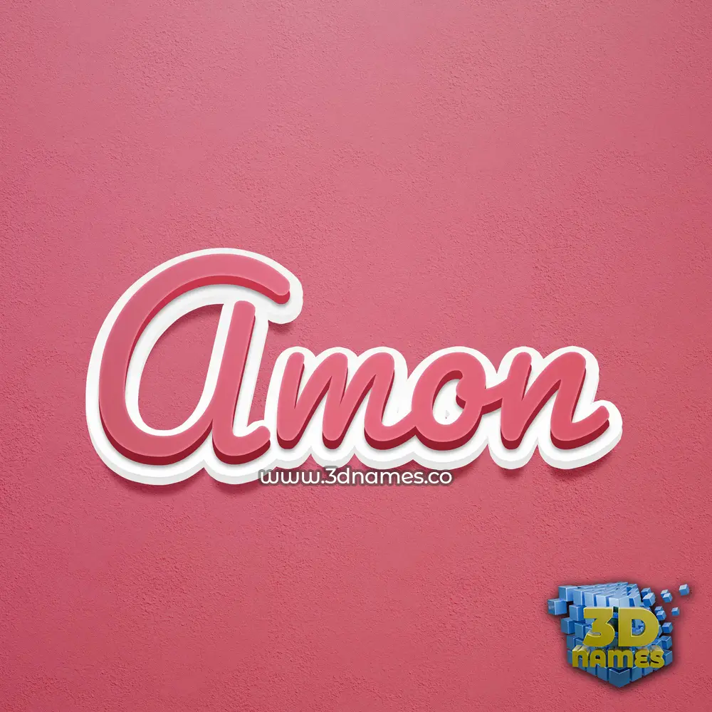 amon in Red Scribble style - 3D name wallpaper