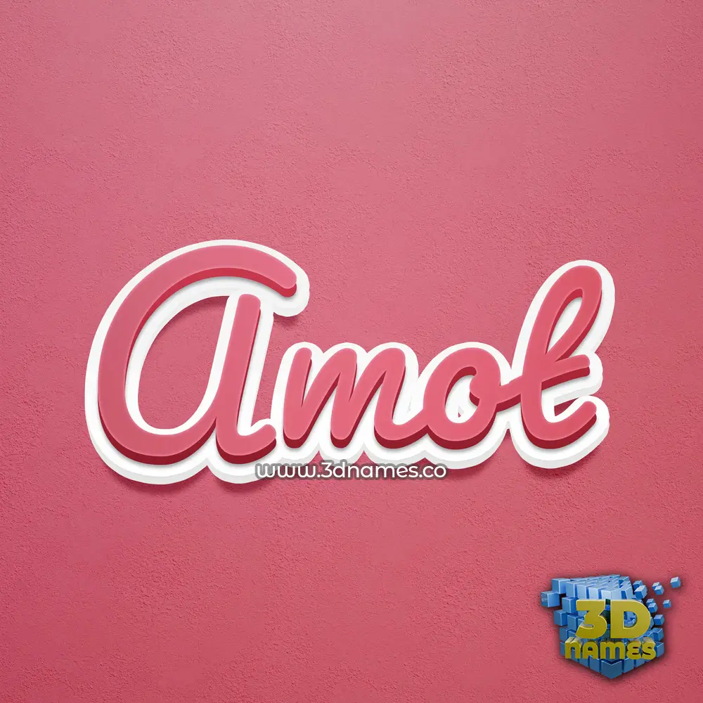 amot in Red Scribble style - 3D name wallpaper