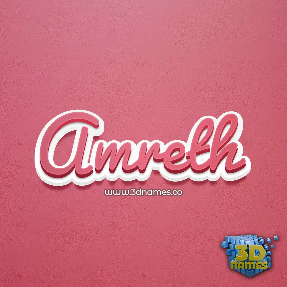 amreth in Red Scribble style - 3D name wallpaper