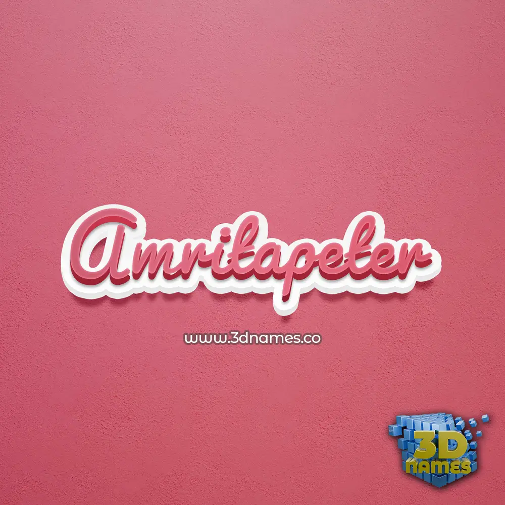 amritapeter in Red Scribble style - 3D name wallpaper