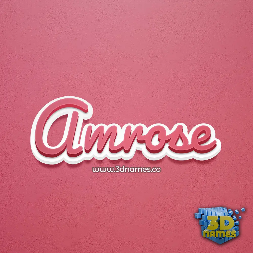 amrose in Red Scribble style - 3D name wallpaper