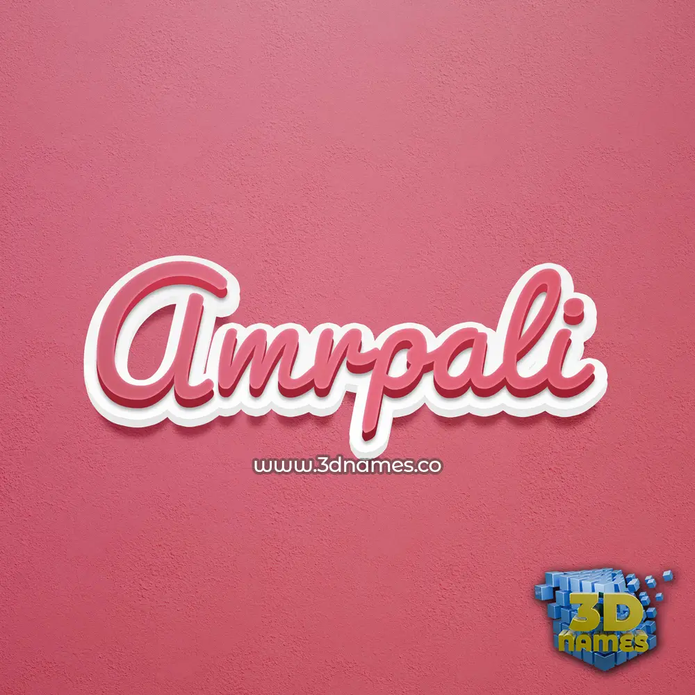 amrpali in Red Scribble style - 3D name wallpaper
