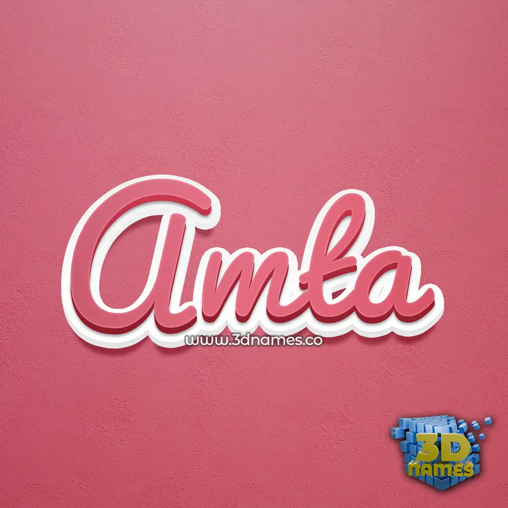 amta in Red Scribble style - 3D name wallpaper