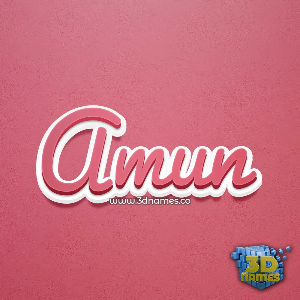 amun in Red Scribble style - 3D name wallpaper