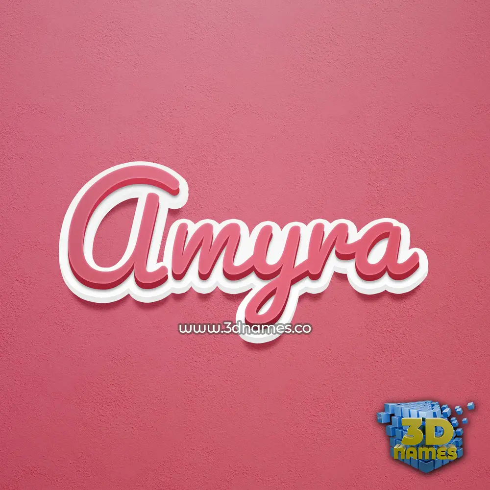 amyra in Red Scribble style - 3D name wallpaper