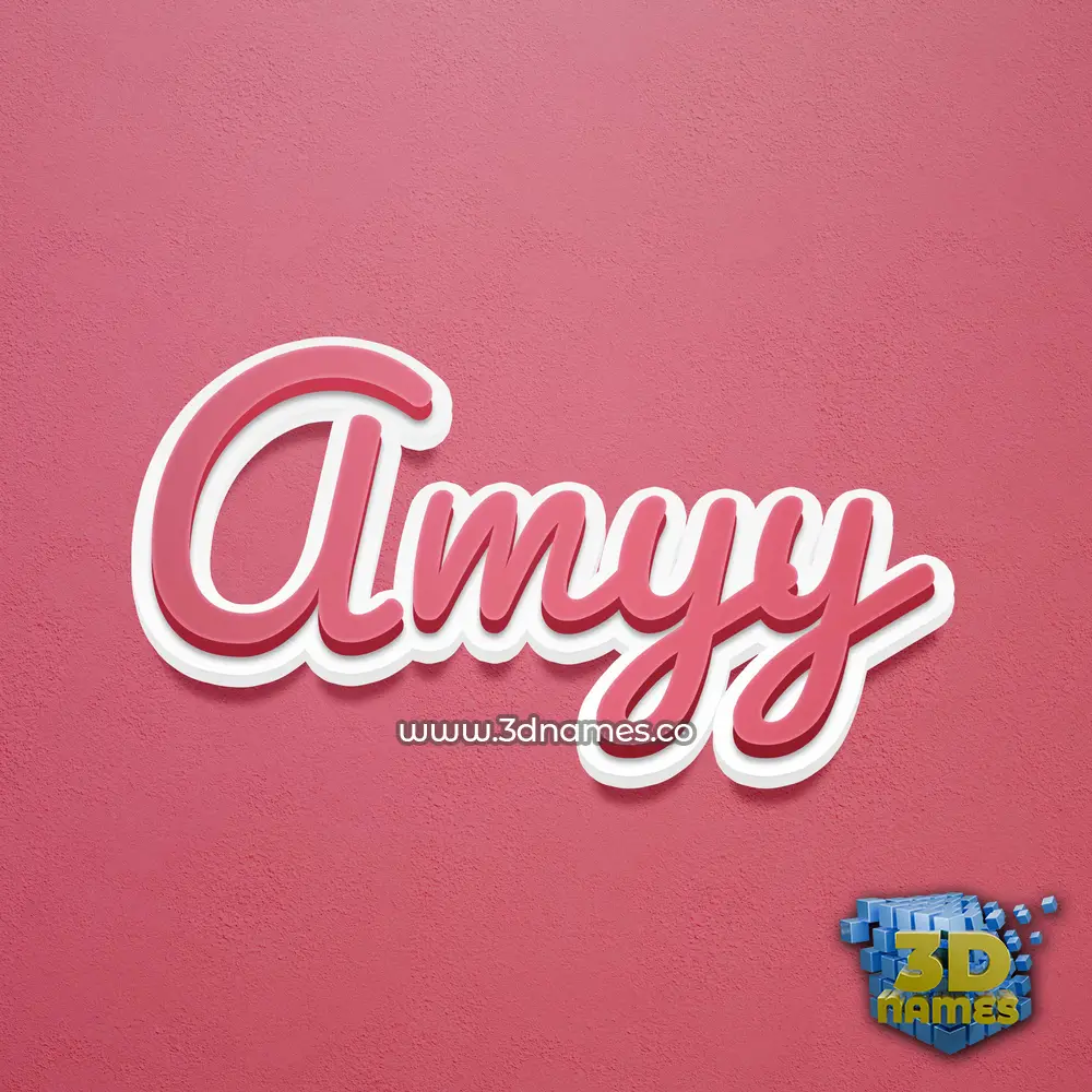 amyy in Red Scribble style - 3D name wallpaper