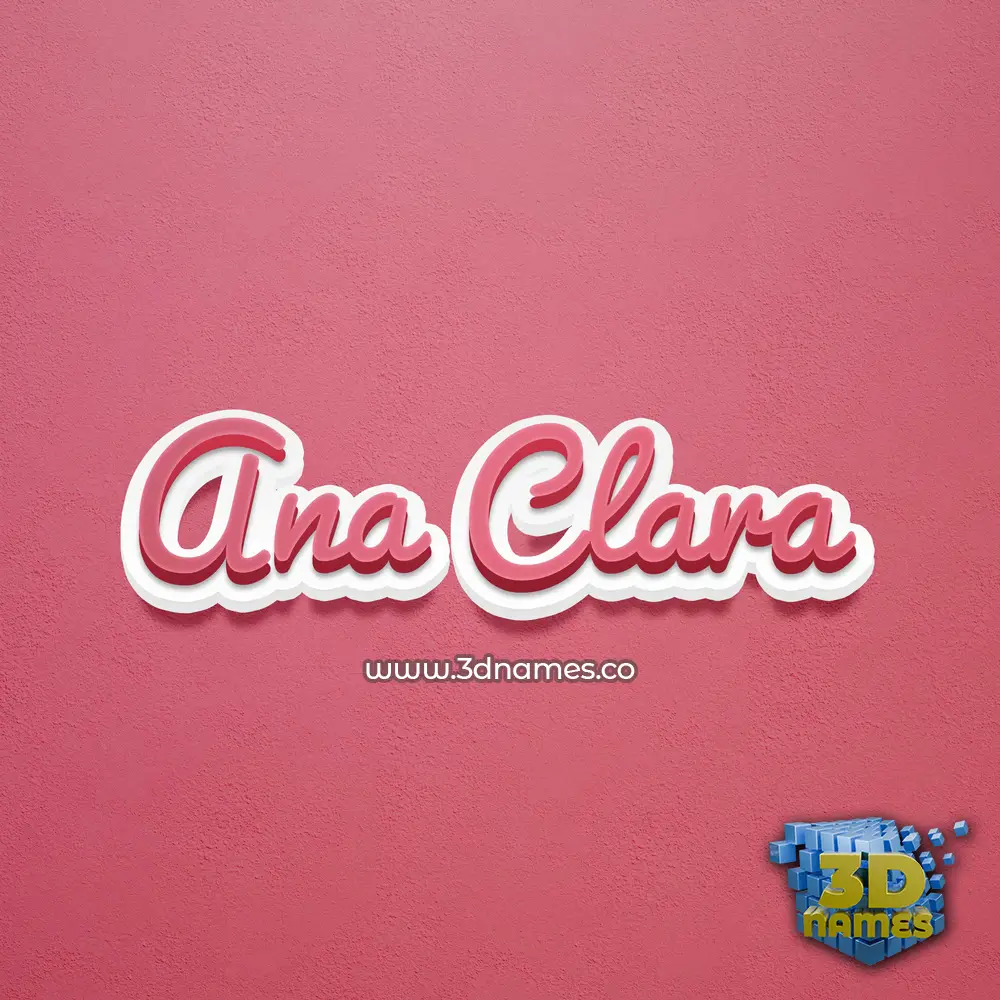 ana clara in Red Scribble style - 3D name wallpaper