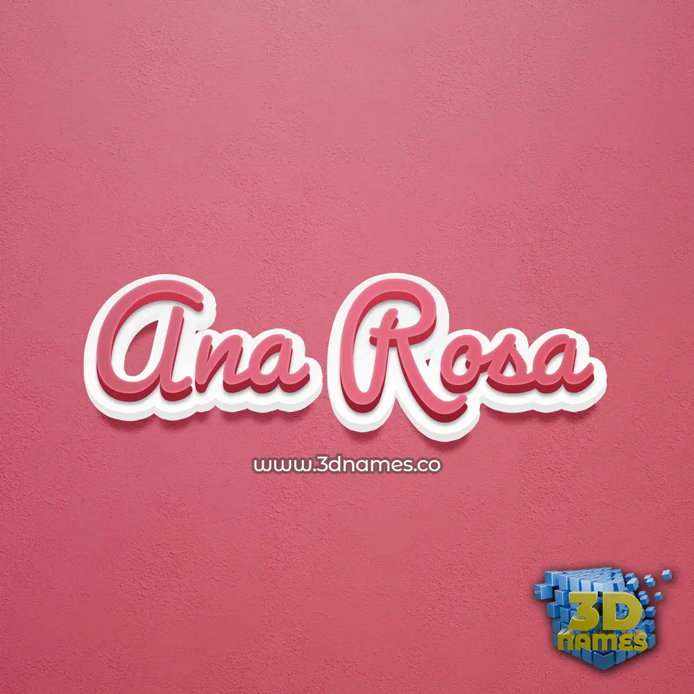 ana rosa in Red Scribble style - 3D name wallpaper