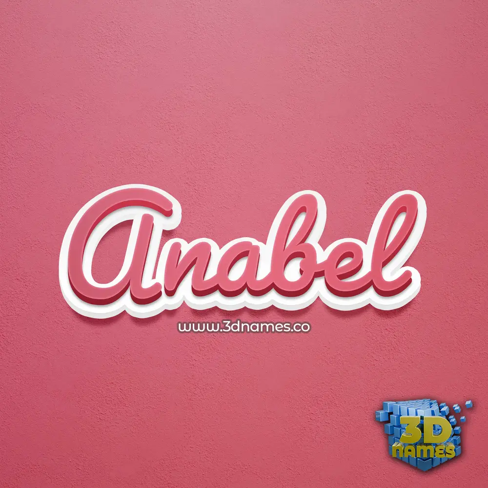 anabel in Red Scribble style - 3D name wallpaper