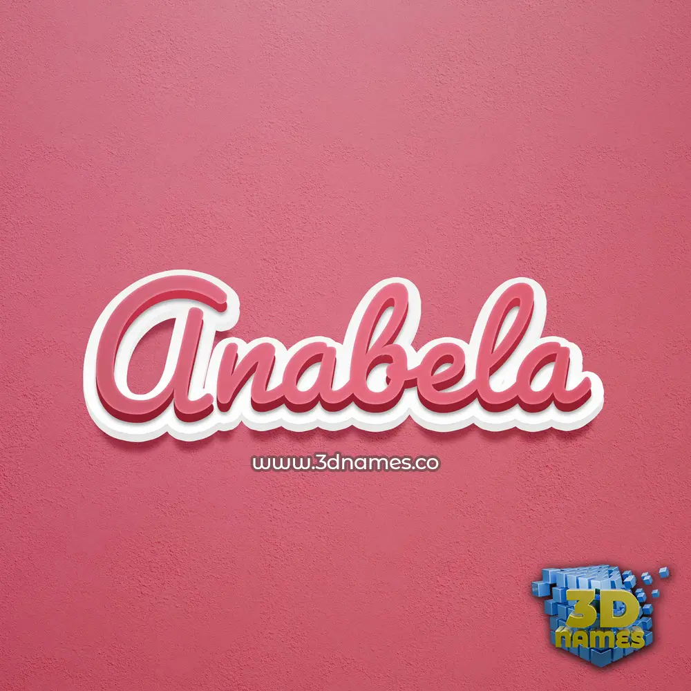 anabela in Red Scribble style - 3D name wallpaper