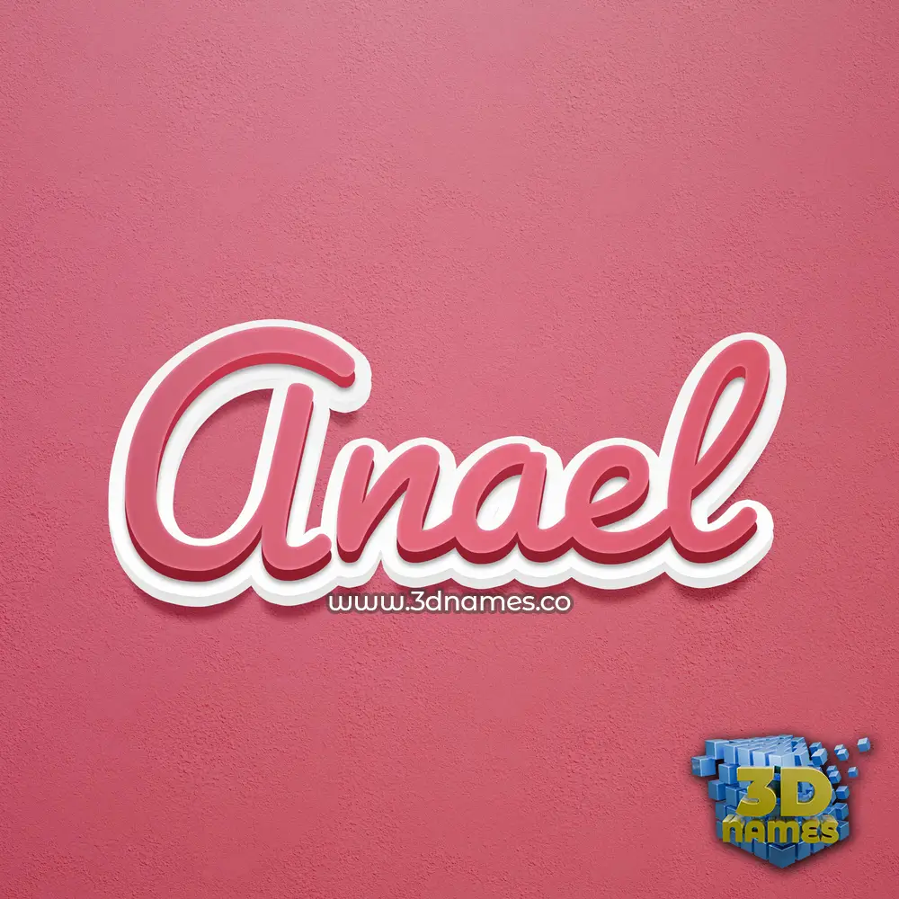anael in Red Scribble style - 3D name wallpaper