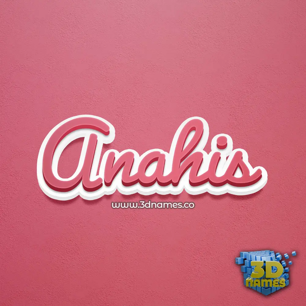 anahis in Red Scribble style - 3D name wallpaper