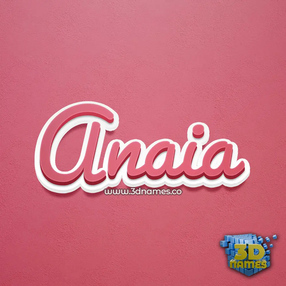 anaia in Red Scribble style - 3D name wallpaper