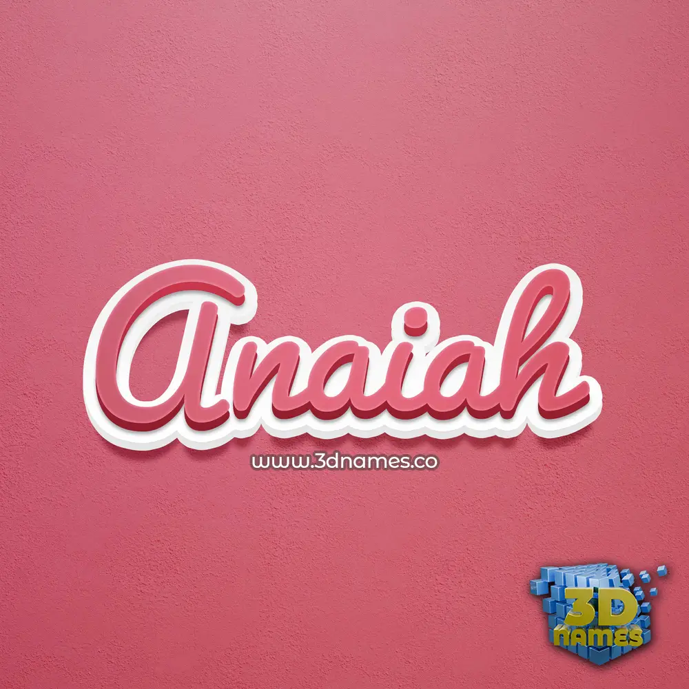 anaiah in Red Scribble style - 3D name wallpaper