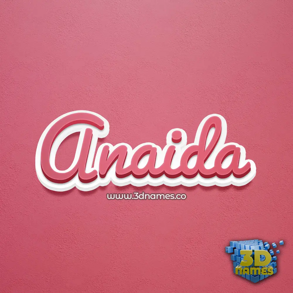 anaida in Red Scribble style - 3D name wallpaper