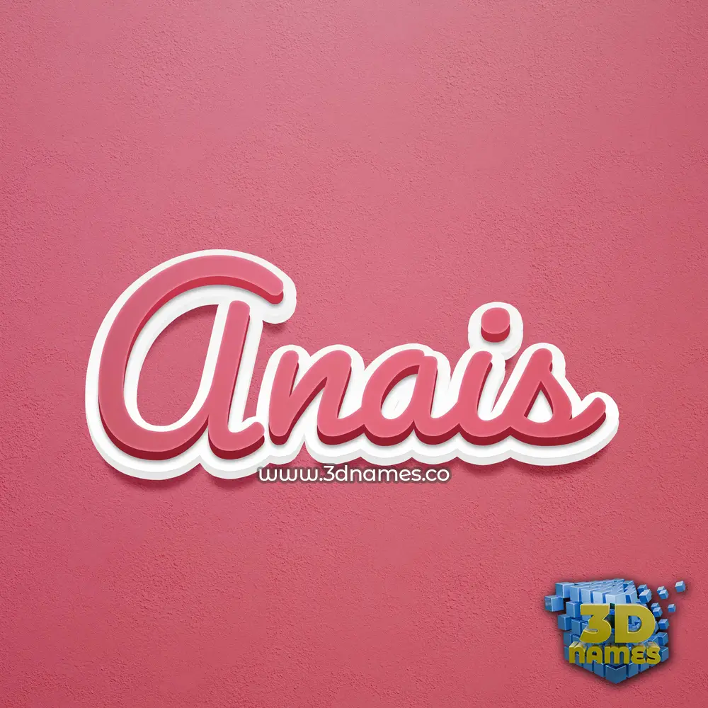 anais in Red Scribble style - 3D name wallpaper