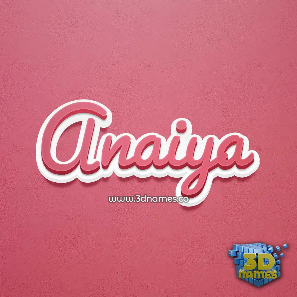 anaiya in Red Scribble style - 3D name wallpaper
