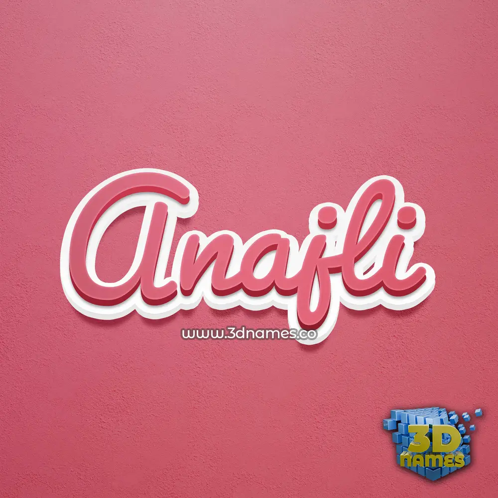 anajli in Red Scribble style - 3D name wallpaper