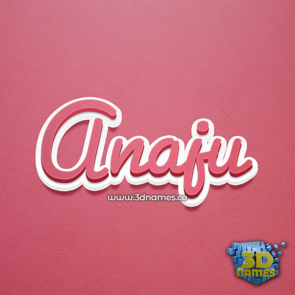 anaju in Red Scribble style - 3D name wallpaper
