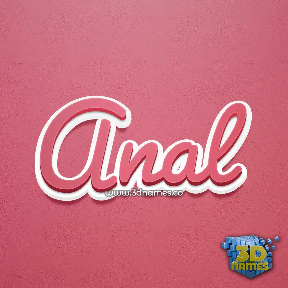 anal in Red Scribble style - 3D name wallpaper