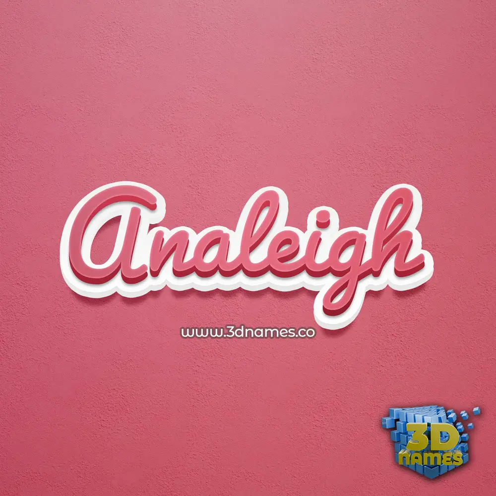 analeigh in Red Scribble style - 3D name wallpaper